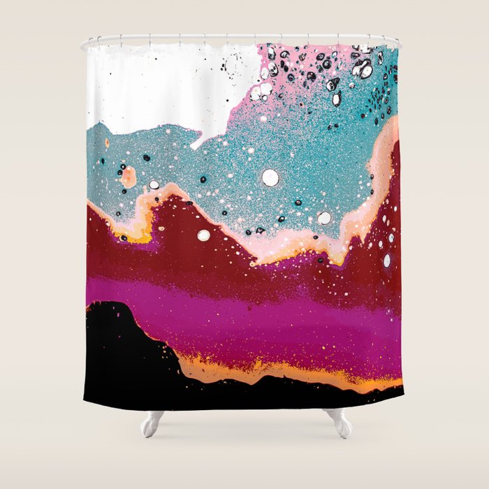 Logic Drowned In a Sea Of Emotion #digitalart #graphicdesign Shower Curtain Gallery Image 1