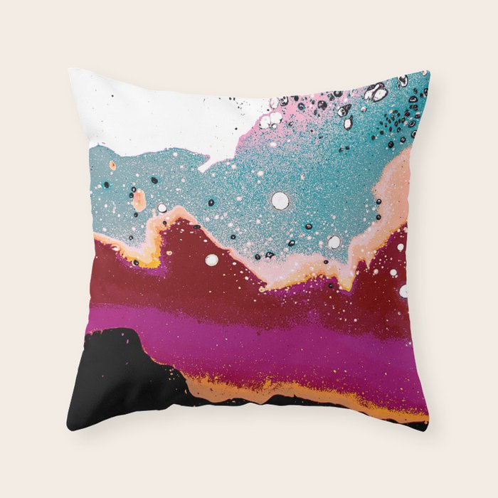 Logic Drowned In a Sea Of Emotion #digitalart #graphicdesign Throw Pillow Gallery Image 6