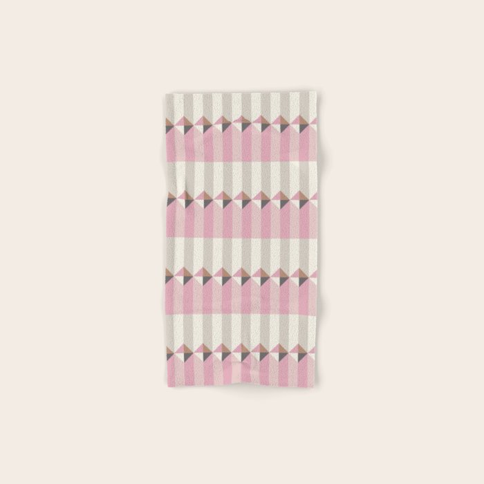 Soft Geometric Blush Pattern Bath Towel Gallery Image 1