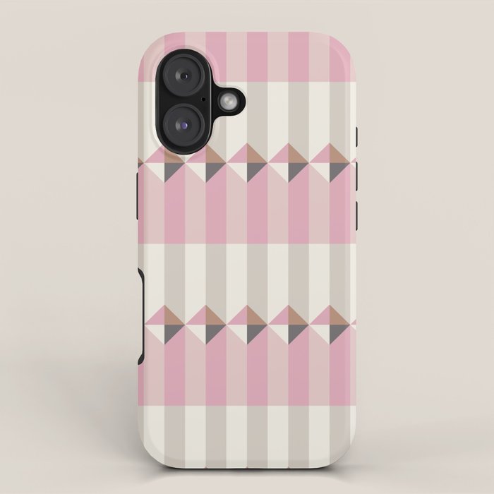 Soft Geometric Blush Pattern iPhone Case Gallery Image 1