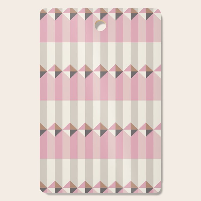 Soft Geometric Blush Pattern Cutting Board Gallery Image 1