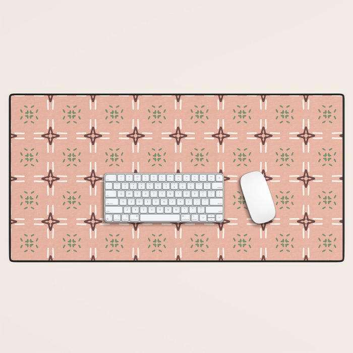 Crossroads Geometric Peach Multi Desk Mat Gallery Image 1