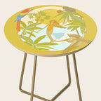 Pura vida jungle by the sea // retro surf art by surfy birdy Side Table Gallery Image 2