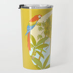 Pura vida jungle by the sea // retro surf art by surfy birdy Travel Mug Gallery Image 3