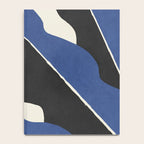 Color Block Abstract Leaf - Blue Black  Notebook Gallery Image 4