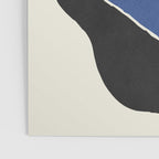 Color Block Abstract Leaf - Blue Black  Poster Gallery Image 3