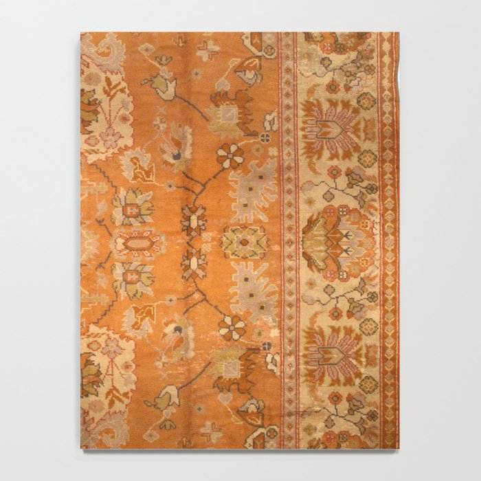 Antique Turkish Oushak Rug Print Notebook Gallery Image 4