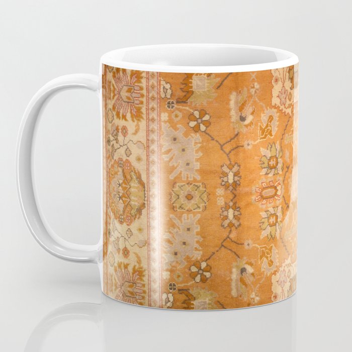 Antique Turkish Oushak Rug Print Coffee Mug Gallery Image 3