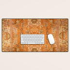 Antique Turkish Oushak Rug Print Desk Mat Gallery Image 1