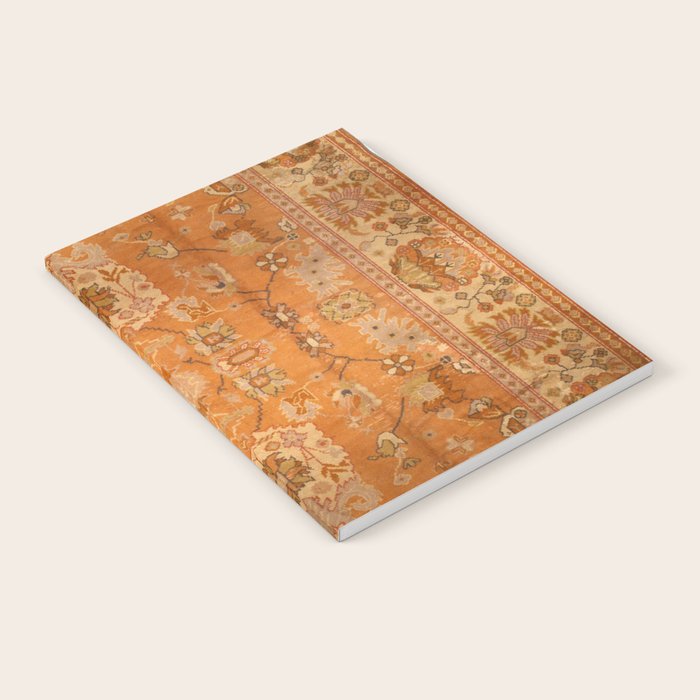 Antique Turkish Oushak Rug Print Notebook Gallery Image 1