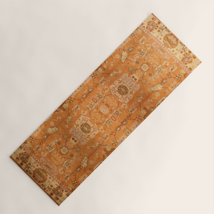 Antique Turkish Oushak Rug Print Yoga Mat Gallery Image 1