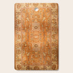 Antique Turkish Oushak Rug Print Cutting Board Gallery Image 1