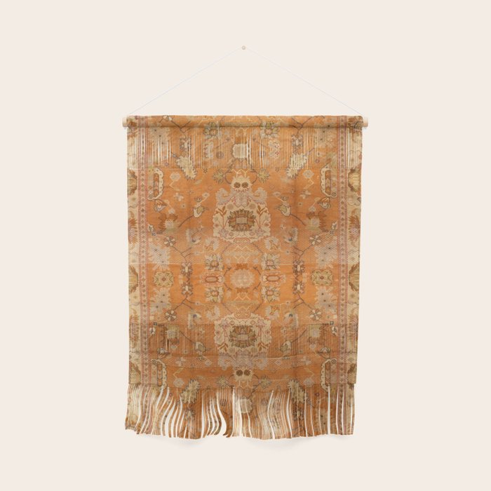 Antique Turkish Oushak Rug Print Wall Hanging Gallery Image 1