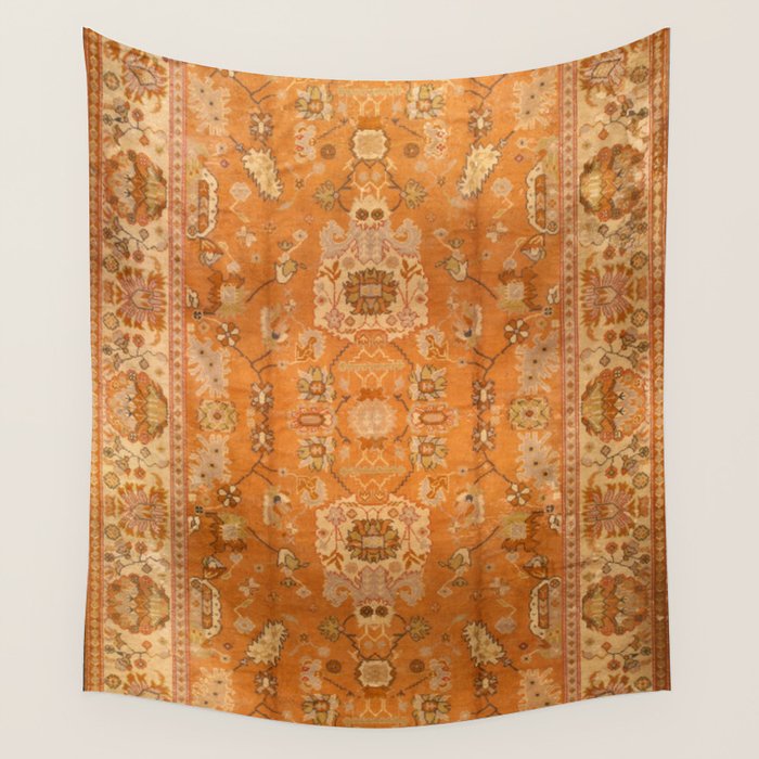 Antique Turkish Oushak Rug Print Wall Tapestry Gallery Image 4