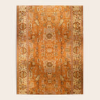 Antique Turkish Oushak Rug Print Poster Gallery Image 4