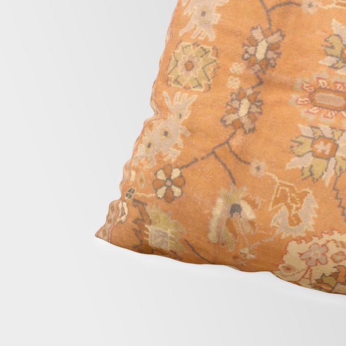 Antique Turkish Oushak Rug Print Pillow Sham Gallery Image 4