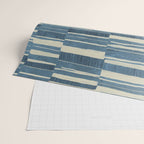 Scratchy Blocks - Seaside Blue Wrapping Paper Gallery Image 2