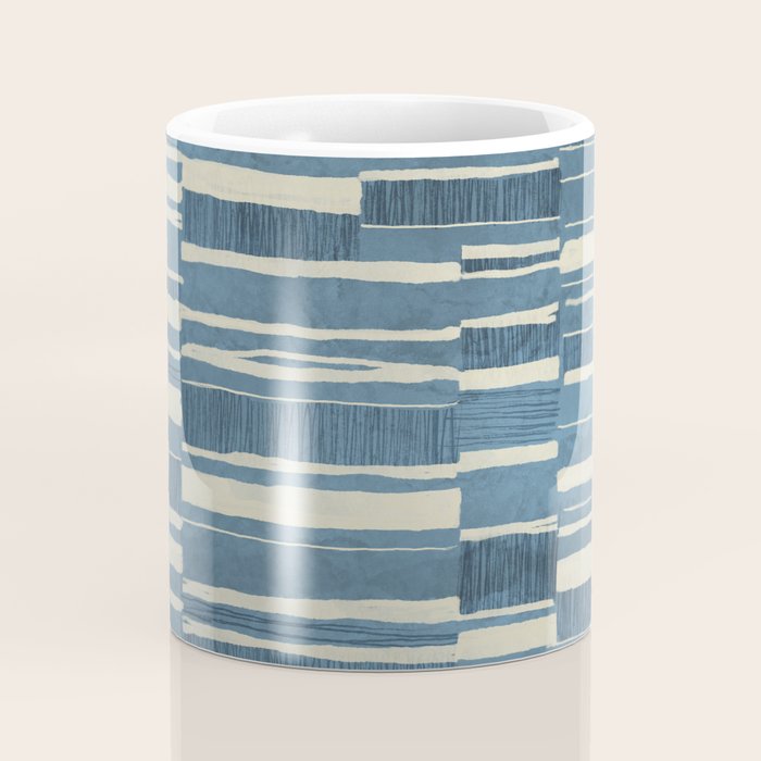 Scratchy Blocks - Seaside Blue Coffee Mug Gallery Image 4