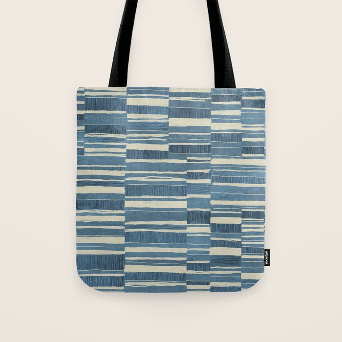 Scratchy Blocks - Seaside Blue Tote Bag Gallery Image 1
