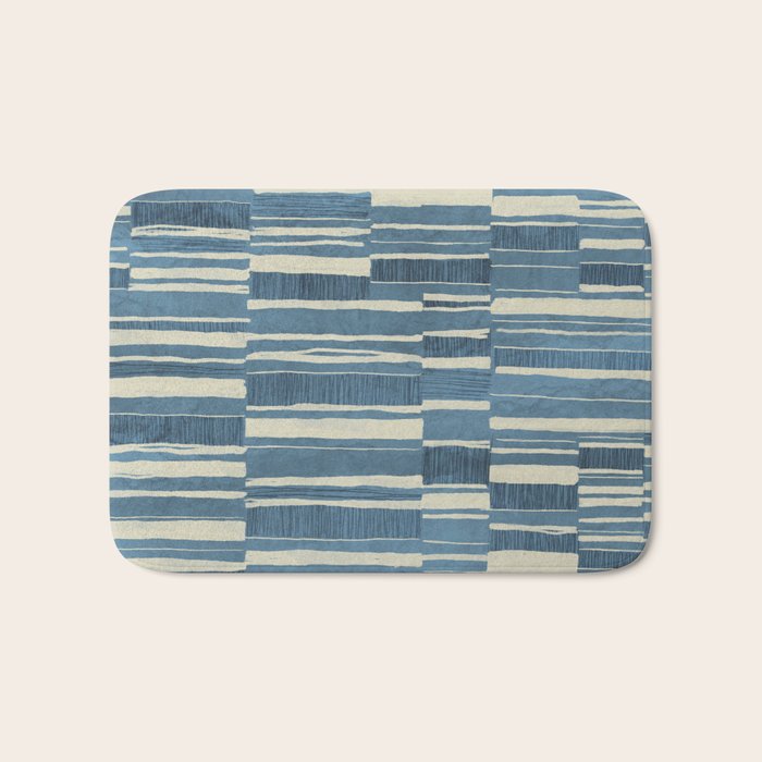Scratchy Blocks - Seaside Blue Bath Mat Gallery Image 1