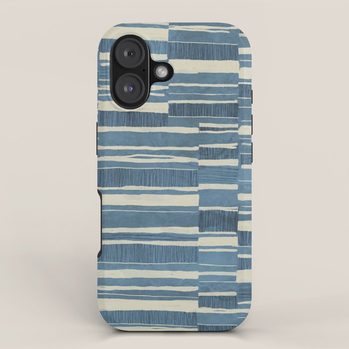 Scratchy Blocks - Seaside Blue iPhone Case Gallery Image 1