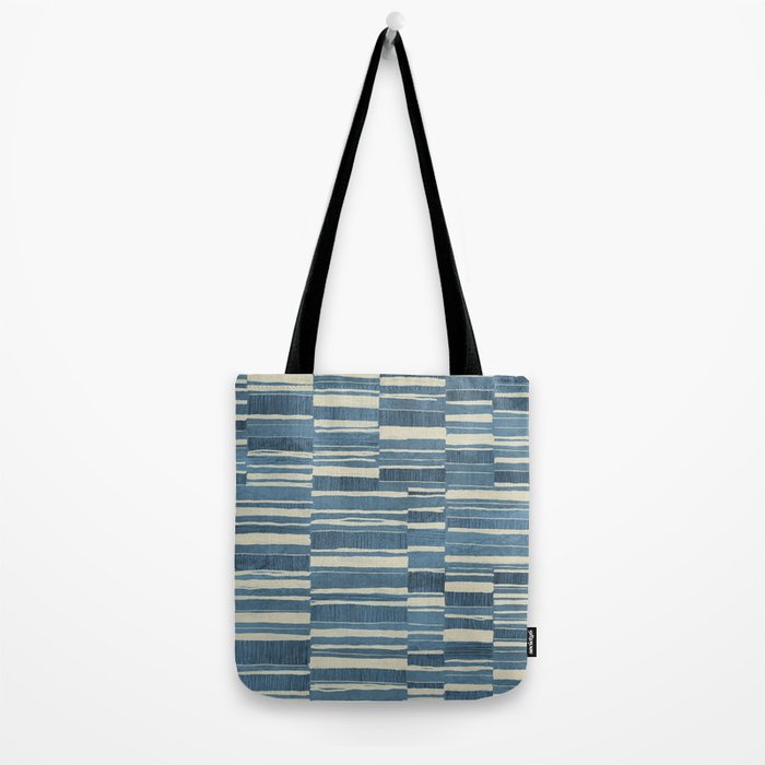 Scratchy Blocks - Seaside Blue Tote Bag Gallery Image 2