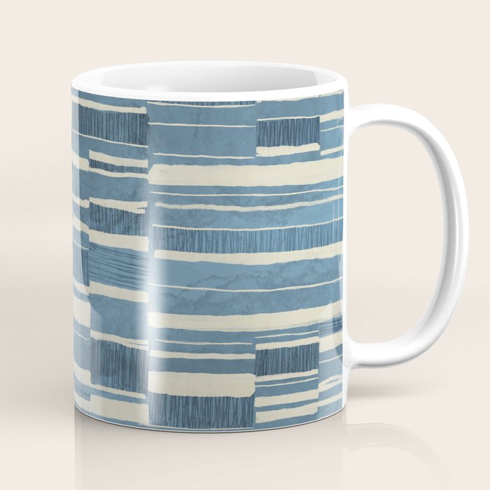 Scratchy Blocks - Seaside Blue Coffee Mug Gallery Image 1