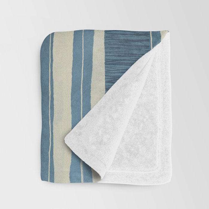 Scratchy Blocks - Seaside Blue Throw Blanket Gallery Image 3