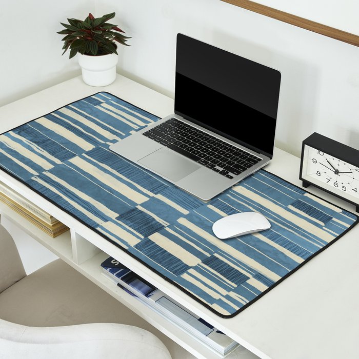 Scratchy Blocks - Seaside Blue Desk Mat Gallery Image 2