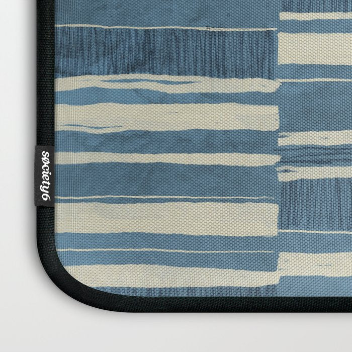 Scratchy Blocks - Seaside Blue Laptop Sleeve Gallery Image 3
