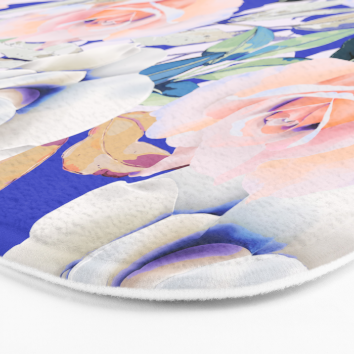Modern Vibrant Flowery Garden B Bath Mat Gallery Image 3