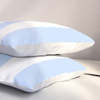 Pale Pastel Powder Blue and White Cabana Stripes Pillow Sham Gallery Image 3