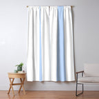 Pale Pastel Powder Blue and White Cabana Stripes Window Curtain Gallery Image 5