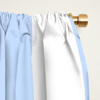 Pale Pastel Powder Blue and White Cabana Stripes Window Curtain Gallery Image 2