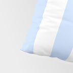 Pale Pastel Powder Blue and White Cabana Stripes Pillow Sham Gallery Image 4