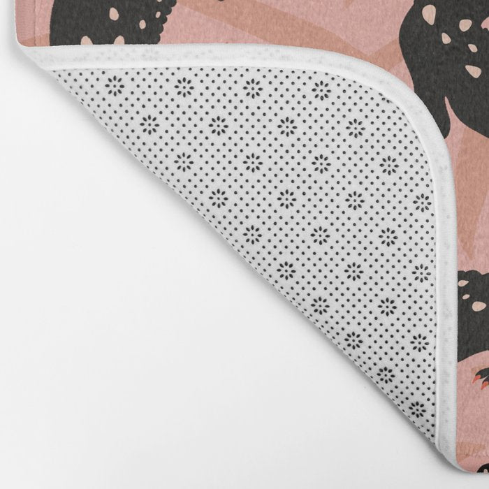 Alligator Collection - Black & Peach Bath Mat Gallery Image 2