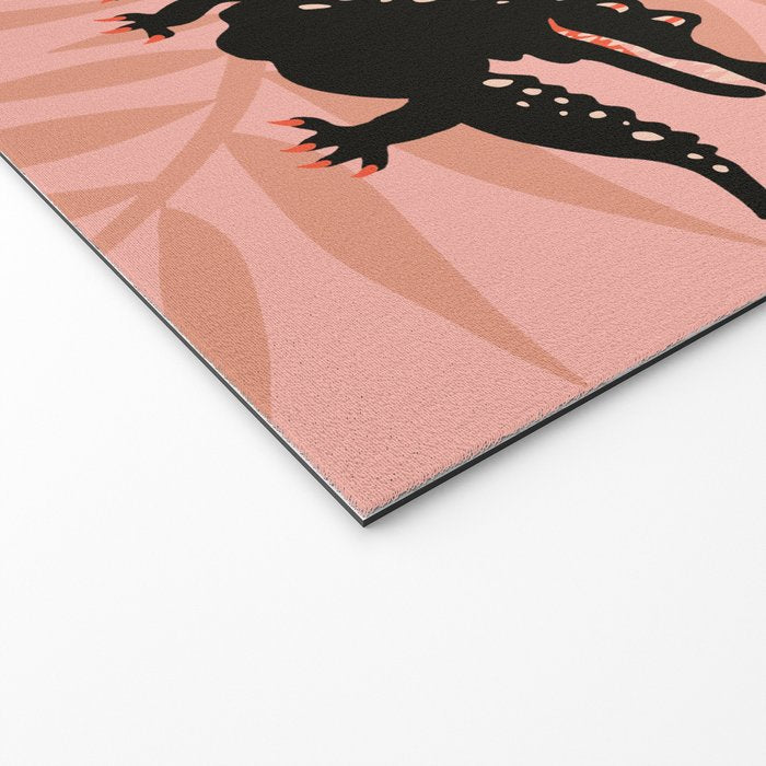 Alligator Collection - Black & Peach Welcome Mat Gallery Image 2