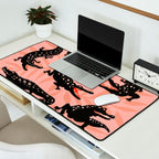 Alligator Collection - Black & Peach Desk Mat Gallery Image 2