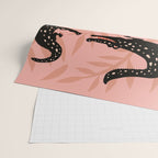 Alligator Collection - Black & Peach Wrapping Paper Gallery Image 2