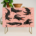 Alligator Collection - Black & Peach Credenza Gallery Image 1