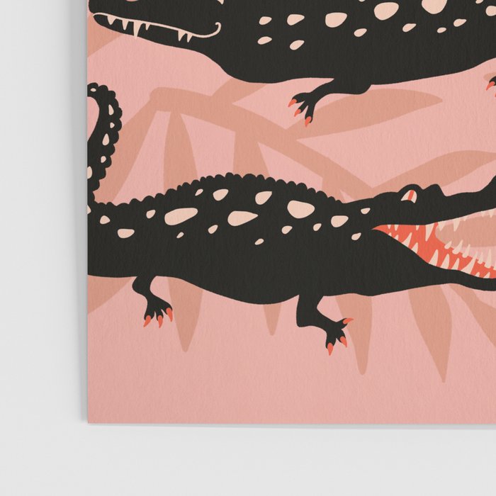 Alligator Collection - Black & Peach Poster Gallery Image 3