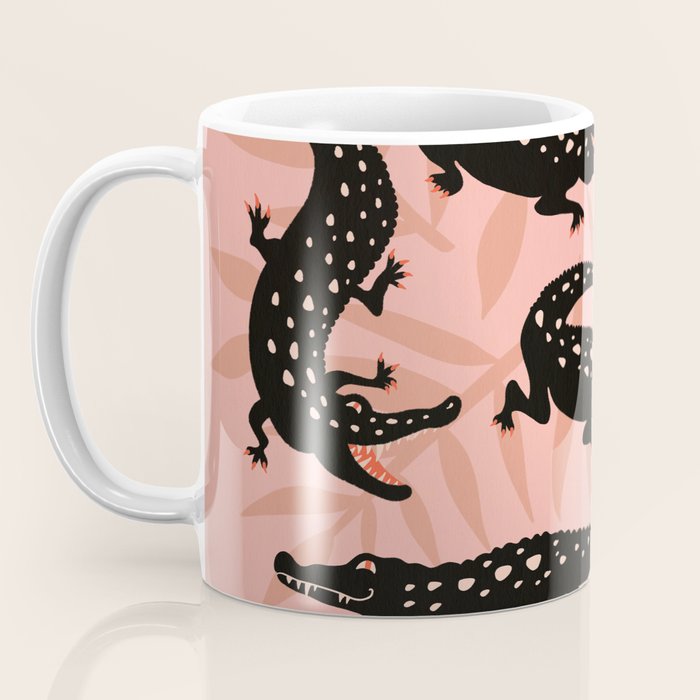 Alligator Collection - Black & Peach Coffee Mug Gallery Image 3