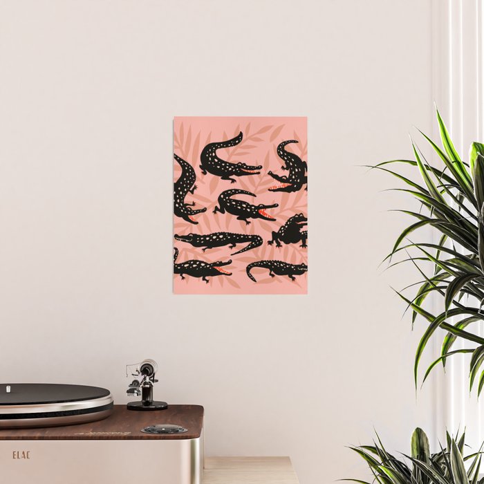 Alligator Collection - Black & Peach Poster Gallery Image 2
