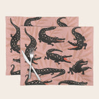 Alligator Collection - Black & Peach Placemat Gallery Image 1