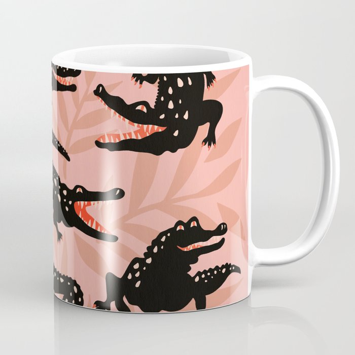 Alligator Collection - Black & Peach Coffee Mug Gallery Image 1