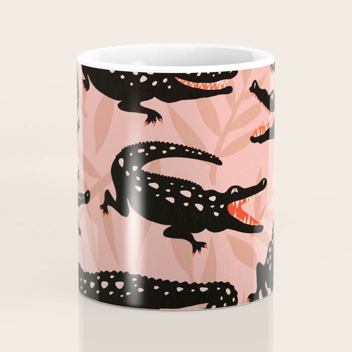 Alligator Collection - Black & Peach Coffee Mug Gallery Image 4