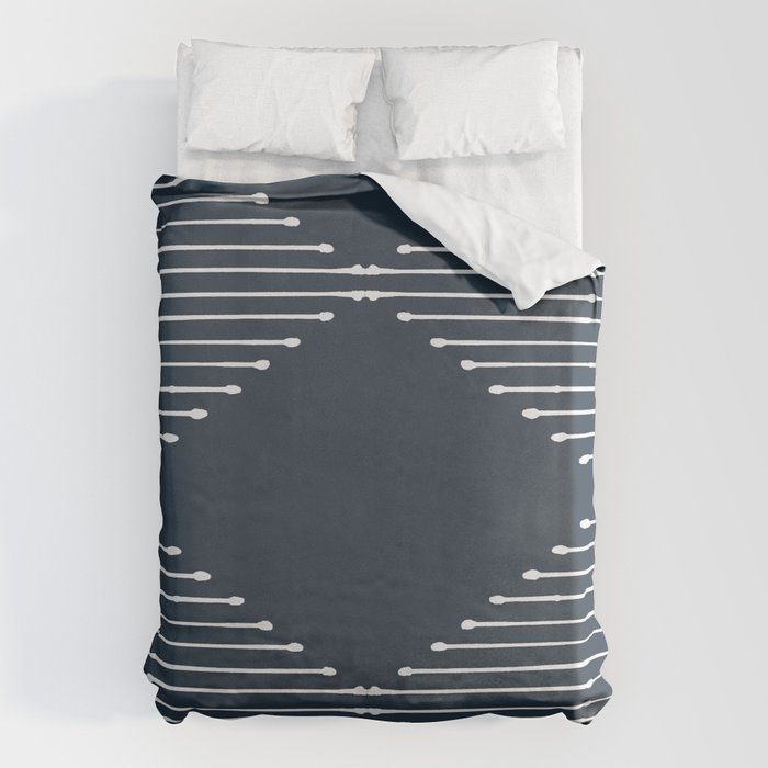 Geo (Annapolis Blue) Duvet Cover Gallery Image 6