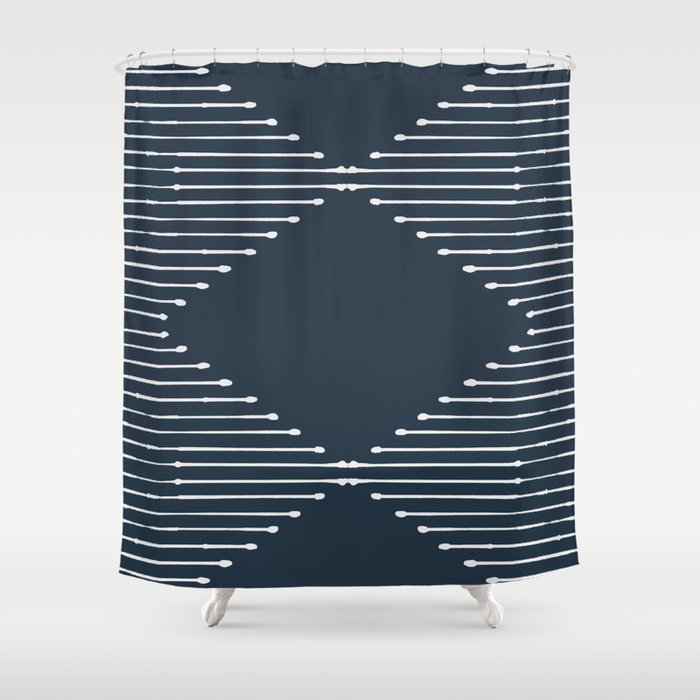 Geo (Annapolis Blue) Shower Curtain Gallery Image 1