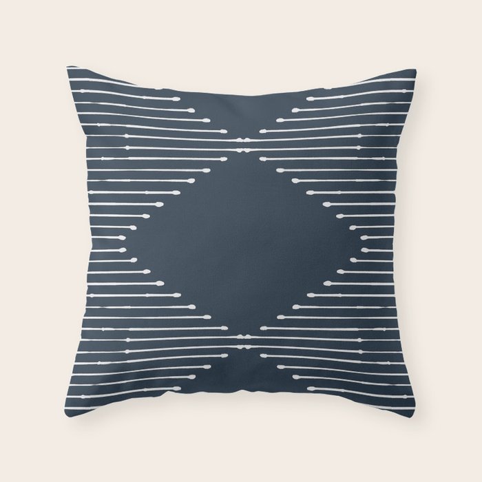 Geo (Annapolis Blue) Throw Pillow Gallery Image 1