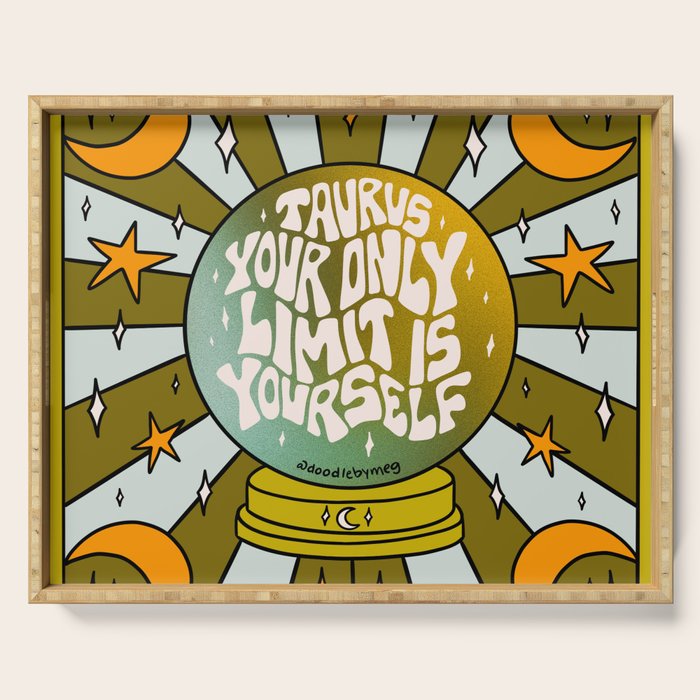 Taurus Crystal Ball Serving Tray Gallery Image 1